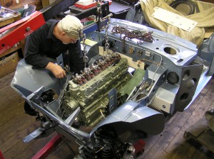Butch installs an uprated Austin Healey engine