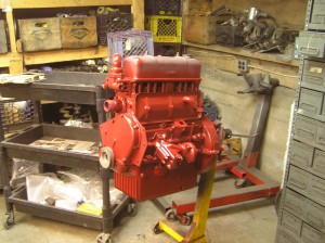 MG TF 1500 engine in final paint