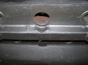 An XPAG block with a nasty water jacket crack