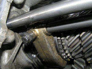 Loose lock bolt on the 3rd/4th shift fork