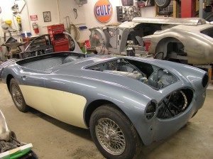 Healey Blue over Old English White BJ8