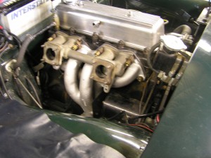 Final clearance check: manifolds fitted up on the TR3