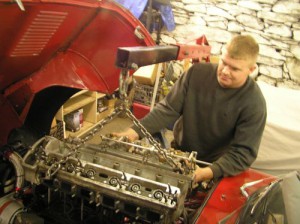 Stripping the head off an E-type 4.2 engine