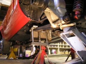 Pulling radius arm bushings off the undercarriage