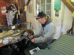 Steve finishes up an MG TC steering box conversion