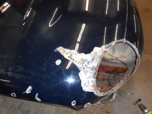 An E-type badly repaired